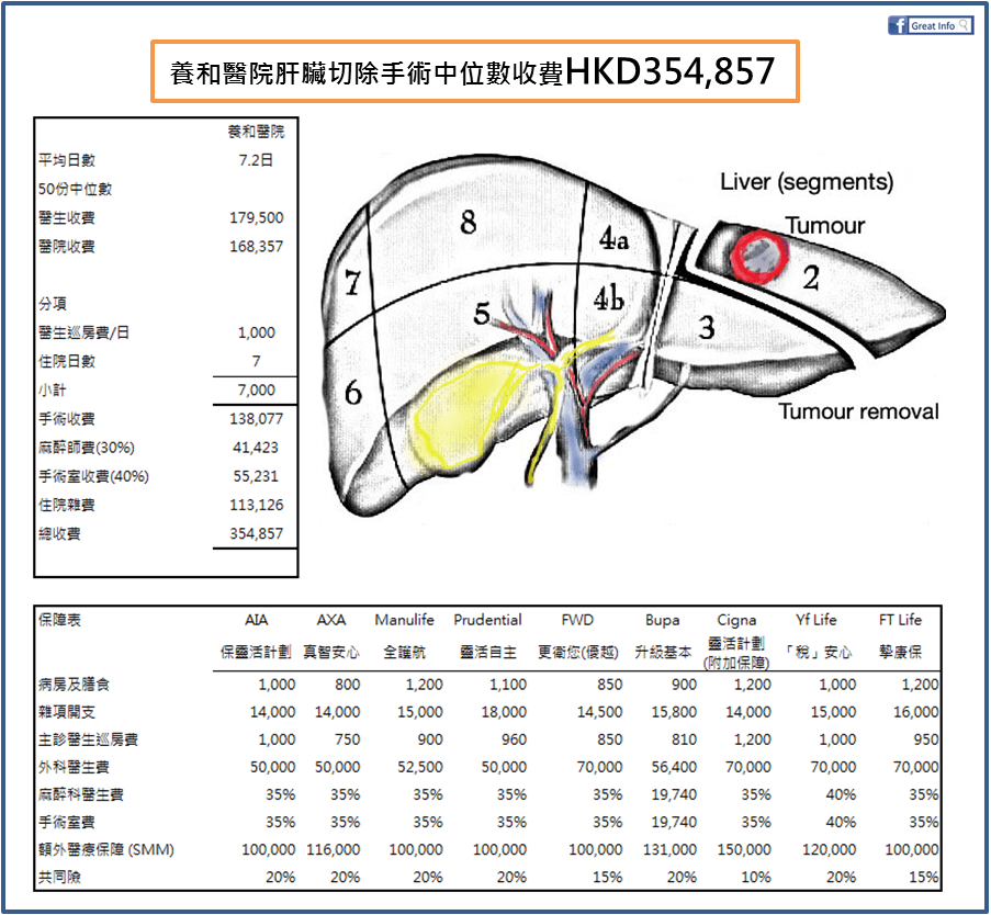 【肝臟切除術 手術費23.4萬】大眾自願醫保比較2023